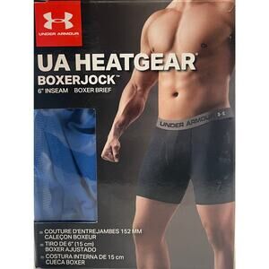 M2-70 UNDERARMOUR NWT Men's HeatGear BoxerJock Underwear 6" Inseam Blue 2XL